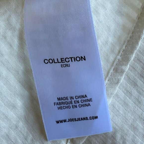 NWT Joe’s cotton short sleeves button up shirt in Ecru color. Size S - Picture 5 of 12